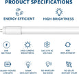 JESLED T8 LED Tube Lights 4FT, 14W 2450LM, Type A+B, 5000K Daylight White | Single or Double End Powered, Plug and Play or Ballast Bypass