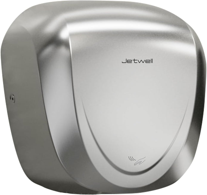 JETWELL UL Approved Commercial Hand Dryer for Bathroom, High Speed Jet Air Hand Dryer with HEPA Filter for Home, Heavy Duty Polished Stainless Steel Auto Warm Wind Hand Blower