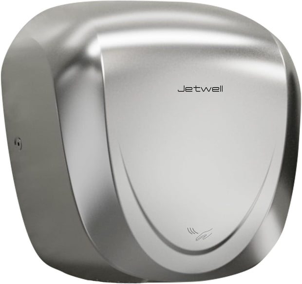 JETWELL UL Approved Commercial Hand Dryer for Bathroom, High Speed Jet Air Hand Dryer with HEPA Filter for Home, Heavy Duty Polished Stainless Steel Auto Warm Wind Hand Blower