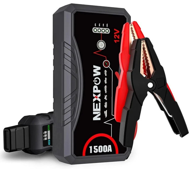 NEXPOW Car Jump Starter,Car Battery Jump Starter Pack 1500A Peak Q10S for Up to 7.0L Gas and 5.5L Diesel Engine12V Auto Battery Booster,Jumper Cables,Portable Lithium Jump Box with LED Light/USB QC3.0