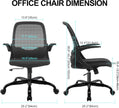KERDOM Office Chair, Ergonomic Desk Chair, Breathable Mesh Computer Chair, Comfy Swivel Task Chair with Flip-up Armrests and Adjustable Height (KD933-C
