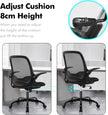 KERDOM Office Chair, Ergonomic Desk Chair, Breathable Mesh Computer Chair, Comfy Swivel Task Chair with Flip-up Armrests and Adjustable Height (KD933-C