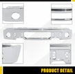 Front Bumper Face Bar Compatible with 2009-2014 Ford F150 F-150 W/O Fog Light Holes Replacement for FO1002411 9L3Z17757B Chrome Steel Silvery 3Pcs