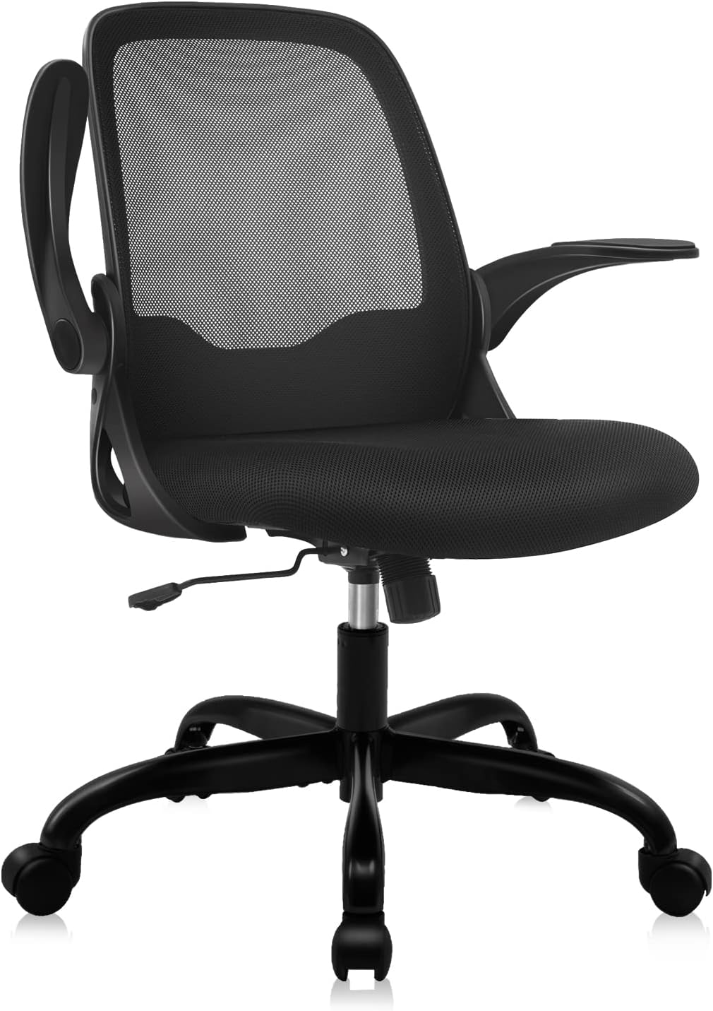 KERDOM Office Chair, Ergonomic Desk Chair, Breathable Mesh Computer Chair, Comfy Swivel Task Chair with Flip-up Armrests and Adjustable Height (KD933-C