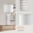 Set of 2 Modern Farmhouse Table Lamps for Bedrooms Living Room, 26