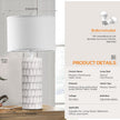 Set of 2 Modern Farmhouse Table Lamps for Bedrooms Living Room, 26