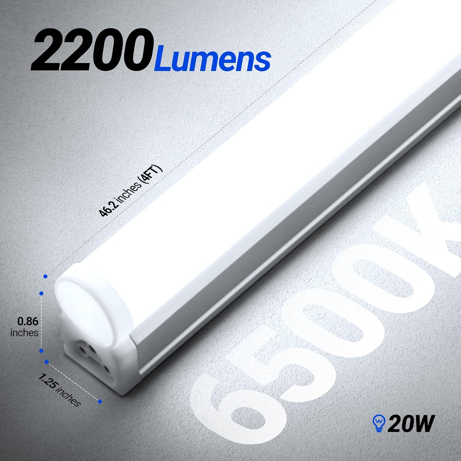 NEW IN OPEN BOX (12 Pack) Barrina T5 LED Shop Light, 4FT, 2200lm, 6500K, 20W, Linkable | Super Bright White Utility Garage Light
