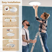 20 Inch Large LED Flush Mount Ceiling Light, 40W,4350LM, 3000K/4000K/6000K CCT Selectable,0.98inch Super Slim Low Profile Round Flat Panel Light