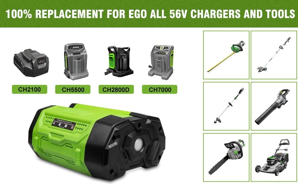 5.0Ah Upgraded Battery for EGO 56V Compatible with Power 56V EGO Power+ Tools