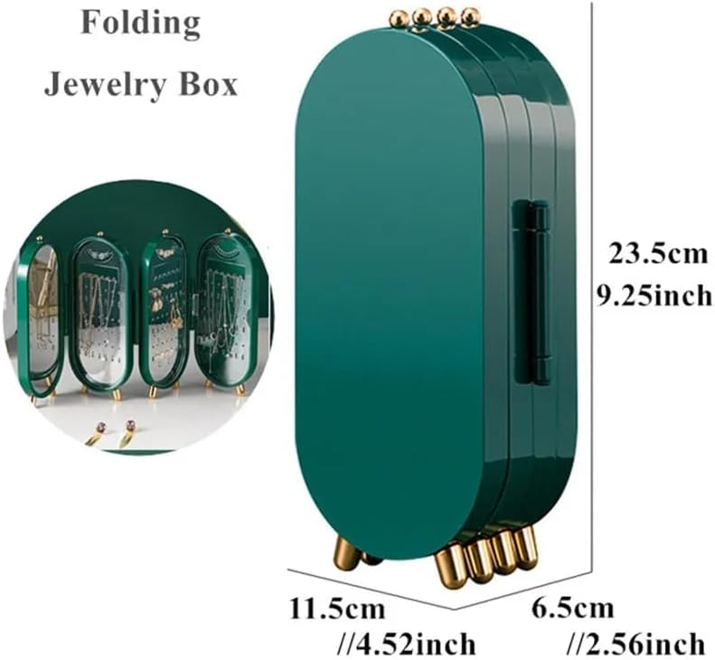 Earring Organizer Stand，4-Layer Small Foldable Dustproof Jewelry Holder with 153 Holes For Women Earrings, Earring Backs, Necklaces, Display Jewelry Organizer