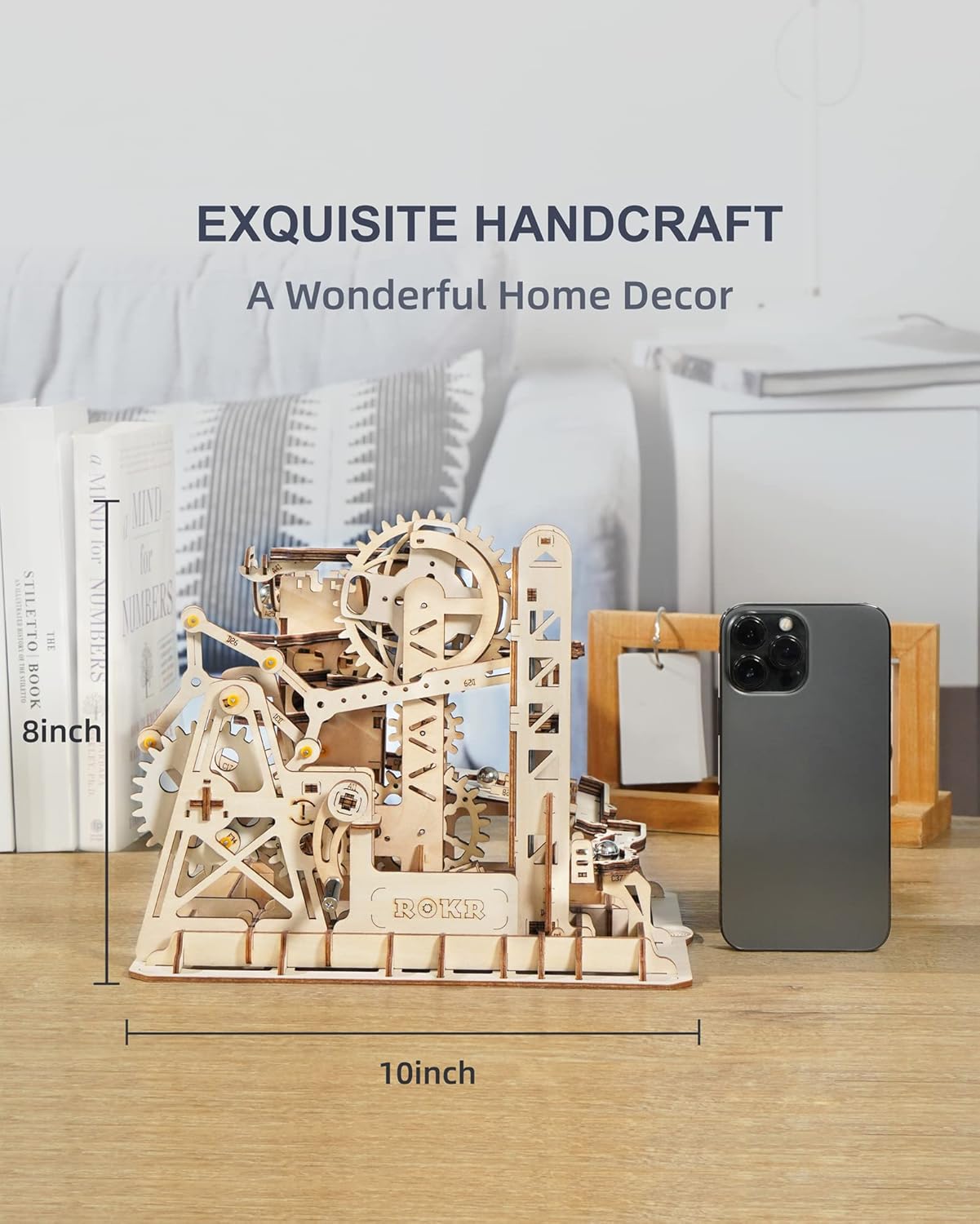 ROKR 3D Assembly Wooden Puzzle Brain Teaser Game Mechanical Gears Set LG504