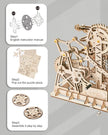 ROKR 3D Assembly Wooden Puzzle Brain Teaser Game Mechanical Gears Set LG504