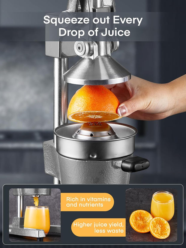 FOHERE Lemon Squeezer, Cast Iron Juicer Manual Citrus Lemon Juice Press Hand Press Juicer