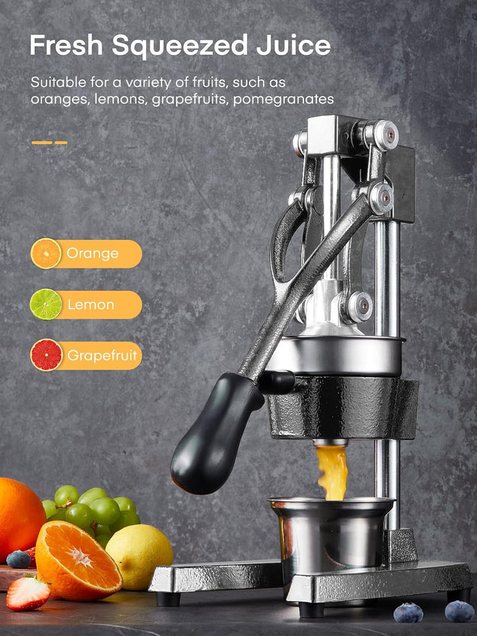 FOHERE Lemon Squeezer, Cast Iron Juicer Manual Citrus Lemon Juice Press Hand Press Juicer