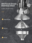 FOHERE Lemon Squeezer, Cast Iron Juicer Manual Citrus Lemon Juice Press Hand Press Juicer