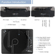 Bluetooth Record Player Vinyl Turntables with Built-in Speakers
