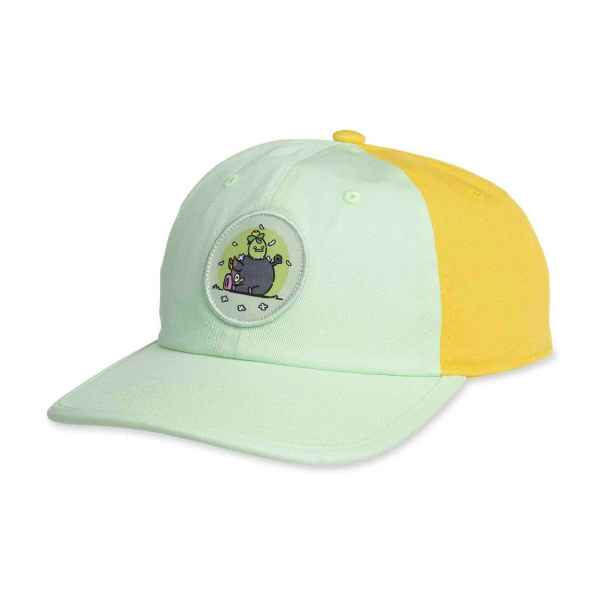 Lechonk & Smoliv Pokémon Lazy Summer Green & Yellow Hat (One Size-Adult)