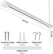 LZHOME Linkable LED Shop Light 47'' for garages,4FT 4500LM,40W 5000K Daylight White, LED Ceiling Light, LED Wrapround Light, with Pull Chain (ON/Off),Linear Worklight Fixture with Plug 4-Pack