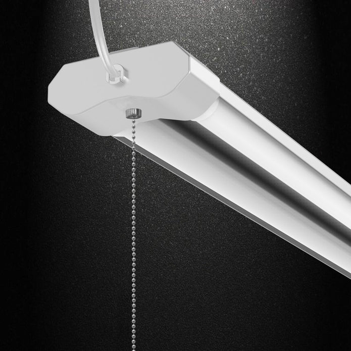 LZHOME Linkable LED Shop Light 47'' for garages,4FT 4500LM,40W 5000K Daylight White, LED Ceiling Light, LED Wrapround Light, with Pull Chain (ON/Off),Linear Worklight Fixture with Plug 4-Pack