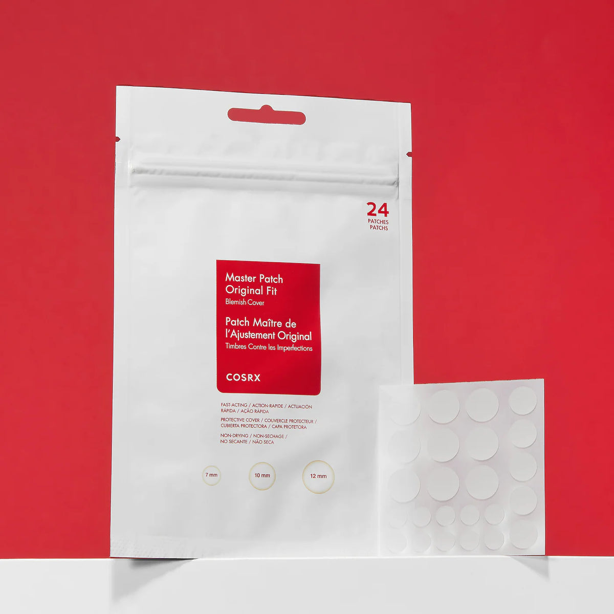 COSRX  Master Patch Original Fit Hydrocolloid Blemish Patches for Acne-Prone Skin, 24 Patches