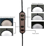 HD-M3X Desktop LED Video Light Half-Moon Shaped Fill Light 3000K-6000K Dimmable with C-Clamp
