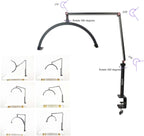 HD-M3X Desktop LED Video Light Half-Moon Shaped Fill Light 3000K-6000K Dimmable with C-Clamp