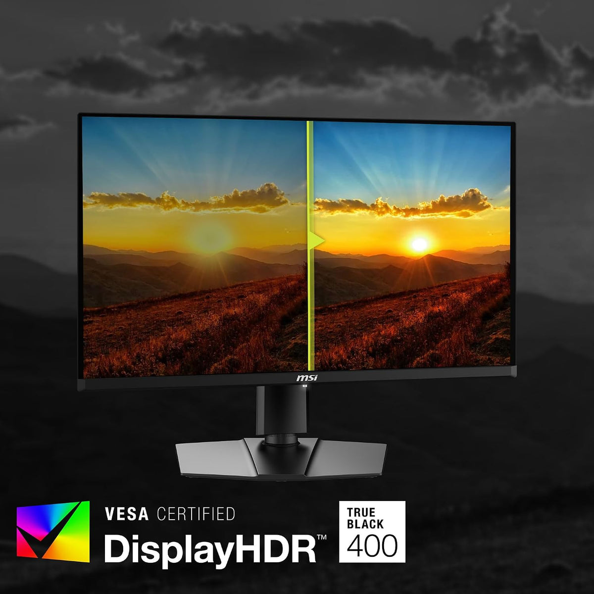 MSI MAG 271QP QD-OLED X28 27-inch 2560 x 1440 (QHD) Gaming Monitor, 280Hz, Adaptive-Synch, HDR Ready, HDMI, VGA Port,VESA Mountable, Tilt, 4-Side Slim Bezel, 0.03ms, Black