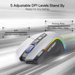 Redragon PREDATOR M612W PRO RGB Gaming Mouse 8000 DPI Wired/Wireless Optical Mouse,WHITE