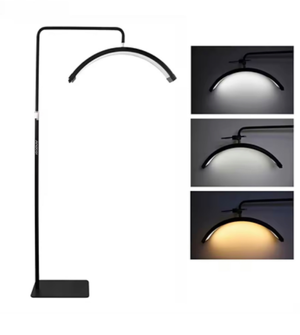 HD-M8X Beauty Salon LED Light, 28 Inch Half Moon Shaped Fill Light, Adjustable Color Temperature