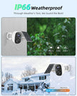 MaxiViz Solar Security Cameras Wireless Outdoor, Home Security Camera Outdoor with Solar Panel, 2K Color Night Vision, AI Motion Detection, Two-Way Talk, IP66 Weatherproof, 2.4G WiFi, Cloud/SD Storage