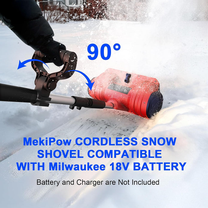 Cordless Snow Shovel Compatible for Milwaukee 18V Battery with Brushless Motor, 12'' Cordless Snow Blower, Electric Snow Thrower,6.2