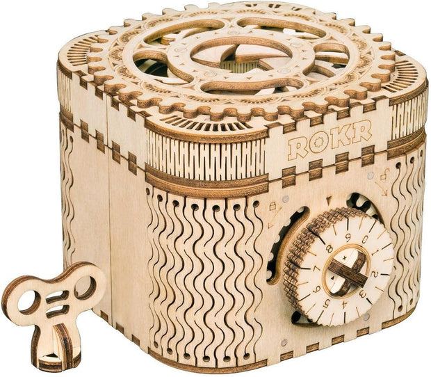 ROKR 3D Wooden Puzzle Mechanical Treasure Box Model DIY Brain Teaser Projects  LK502