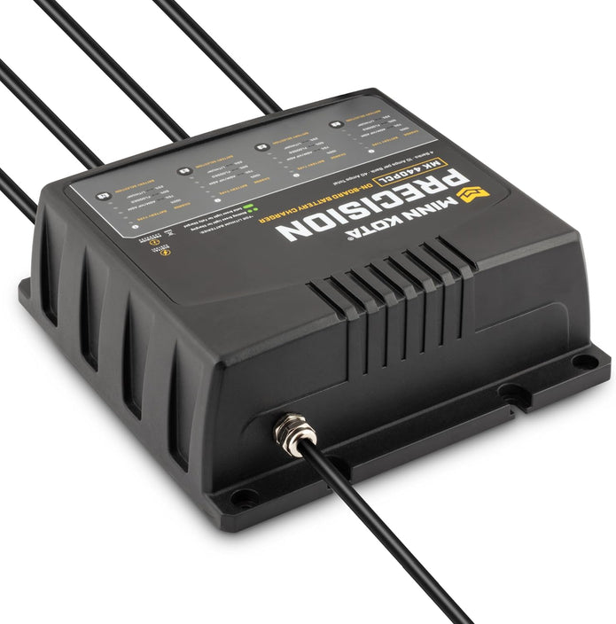 Minn Kota Precision MK-440PCL On-Board Battery Charger with 4 Charging Banks, 10 Amps per Bank
