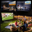 Mini Projector 2025 Upgraded Dual Control 1980x1080P 4K Support Portable Video Projector WiFi 6 BT5.2 270° Keystone Compatible with TV Stick/Memory Stick/Smartphone/USB/Laptop