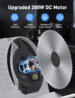 200W Meat Slicer Machine for Home, DC Motor Quiet Deli Slicer with 2 Removable 7.5'' Stainless Steel Blades, Adjustable Dial for 0-15mm