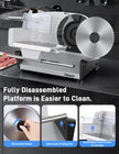 200W Meat Slicer Machine for Home, DC Motor Quiet Deli Slicer with 2 Removable 7.5'' Stainless Steel Blades, Adjustable Dial for 0-15mm