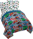 Jay Franco Marvel Avengers Fighting Team 5 Piece Full Bed Set - Includes Reversible Comforter & Sheet Set Bedding