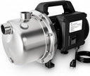USED / LIKE NEW/ Lanchez 1 Hp Shallow Well Pumpgarden Pump, Portable Stainless Steel Water Transfer Draining Irrigation Jet Pump for Water Removal, Lawn Fountain Pump 1294 GPH 147 Feet Height