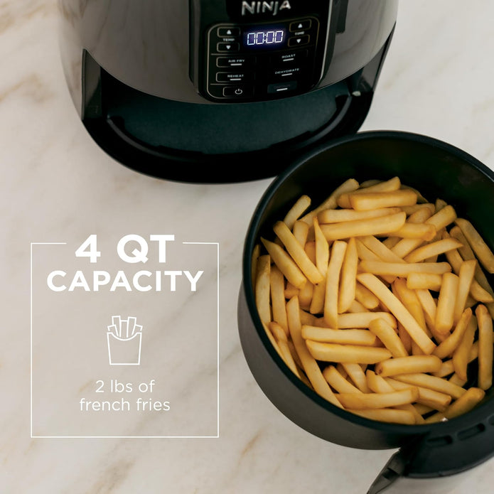 Ninja Air Fryer, 4 Qt/3.8L, 4-in-1, Black/Grey, AF101C