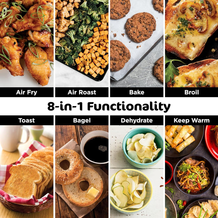 Ninja Foodi 8-in-1 Digital Air Fry Oven, Stainless, SP101C 1800W, Air Fry, Air Roast, Bake, Flip-Away for Storage