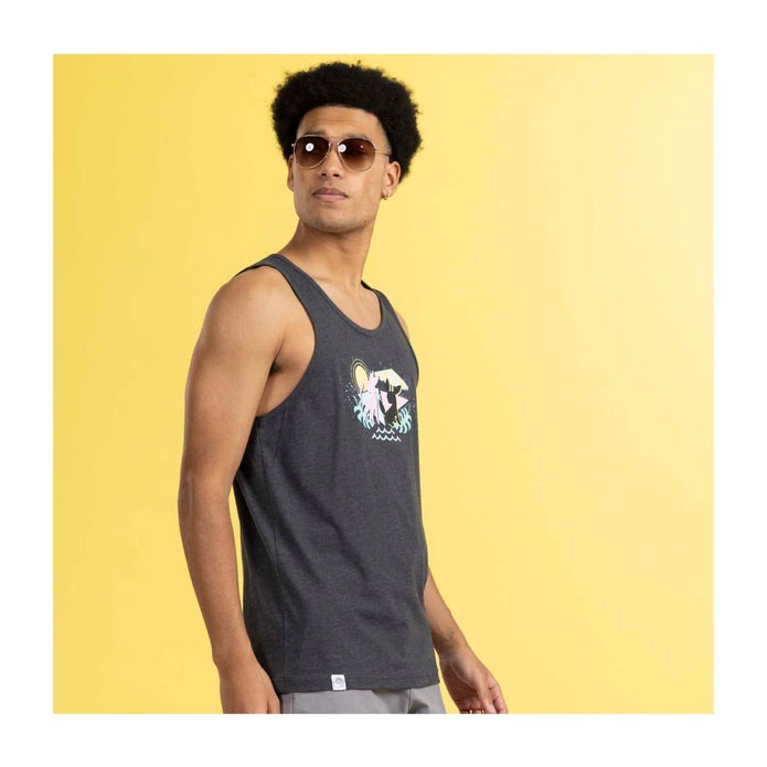 Espeon & Umbreon Summer Fun Charcoal Fitted Tank Top - Men