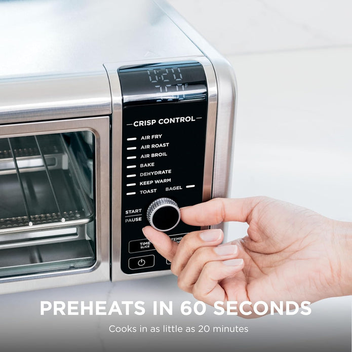 Ninja Foodi 8-in-1 Digital Air Fry Oven, Stainless, SP101C 1800W, Air Fry, Air Roast, Bake, Flip-Away for Storage