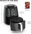Ninja Air Fryer, 4 Qt/3.8L, 4-in-1, Black/Grey, AF101C