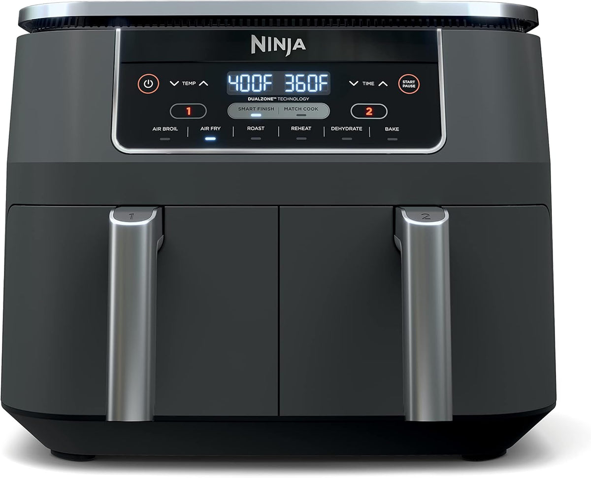 Ninja Foodi Air Fryer, 8 Qt/7.6L DualZone, 6-in-1, Grey, DZ201C