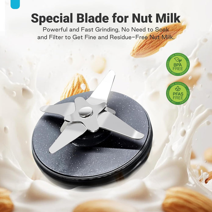 Nut Milk Maker, Soy Milk Maker, 12-in-1, Glass Jar, Auto Clean, 1.5L