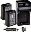 BM Premium 2 NP-FW50 Batteries and Battery Charger for Sony A6400, a3000, a5000, a6000, a6300, a6500 Digital Cameras