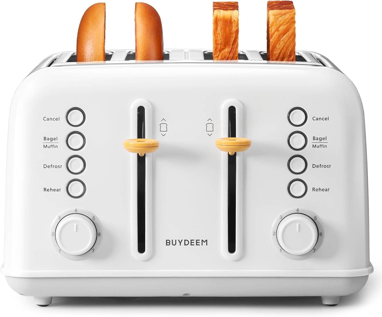 BUYDEEM DT640 4-Slice Toaster, 7 Shade Settings, 1.5