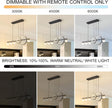 ORANOOR Modern LED Black Gold Chandeliers, 100cm Dimmable LED Pendant Light | 1m Linear Pendant Lights