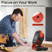 Battery Operated Fan for Milwaukee M18 battery, Portable Fan with USB A/C Charging ＆ AC Adapter & LED Lights, 4 Speeds & Hook, Cordless/Camping/Battery Powered fan, for Outdoor Jobsite (No Battery)