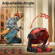 Battery Operated Fan for Milwaukee M18 battery, Portable Fan with USB A/C Charging ＆ AC Adapter & LED Lights, 4 Speeds & Hook, Cordless/Camping/Battery Powered fan, for Outdoor Jobsite (No Battery)